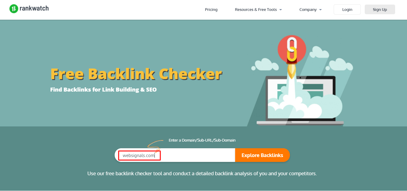 Backlink Checker Tool by RankWatch