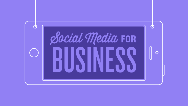 a blue background with a text ‘Social Media FOR BUSINESS’ written on it